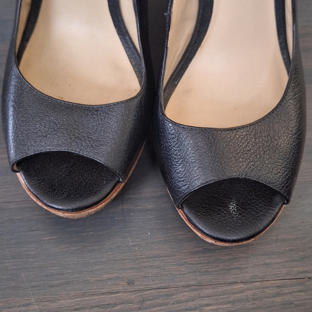 Charles By Charles David Black and Tan Wedge Shoes 8.5 - Picture 3 of 11